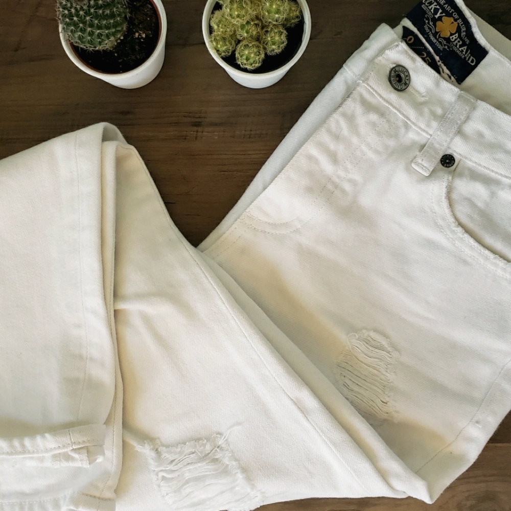 Lucky Brand Boyfriend Denim - White